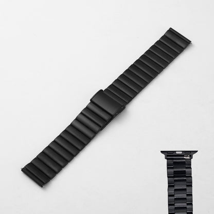 Bracelet de montre intelligente en bambou et acier inoxydable